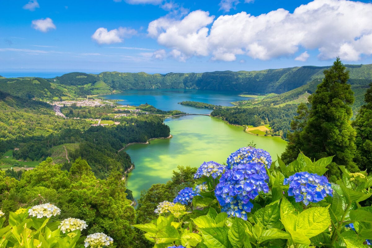 Beautiful View Of Seven Cities Lake "lagoa Das Sete Cidades" Fro